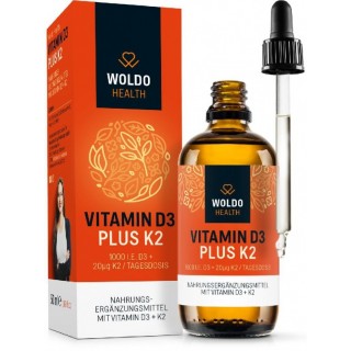 Vitamín D3+K2 Kapky -50ml (WHOLDOHEALTH)